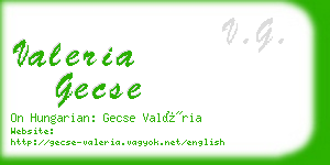 valeria gecse business card